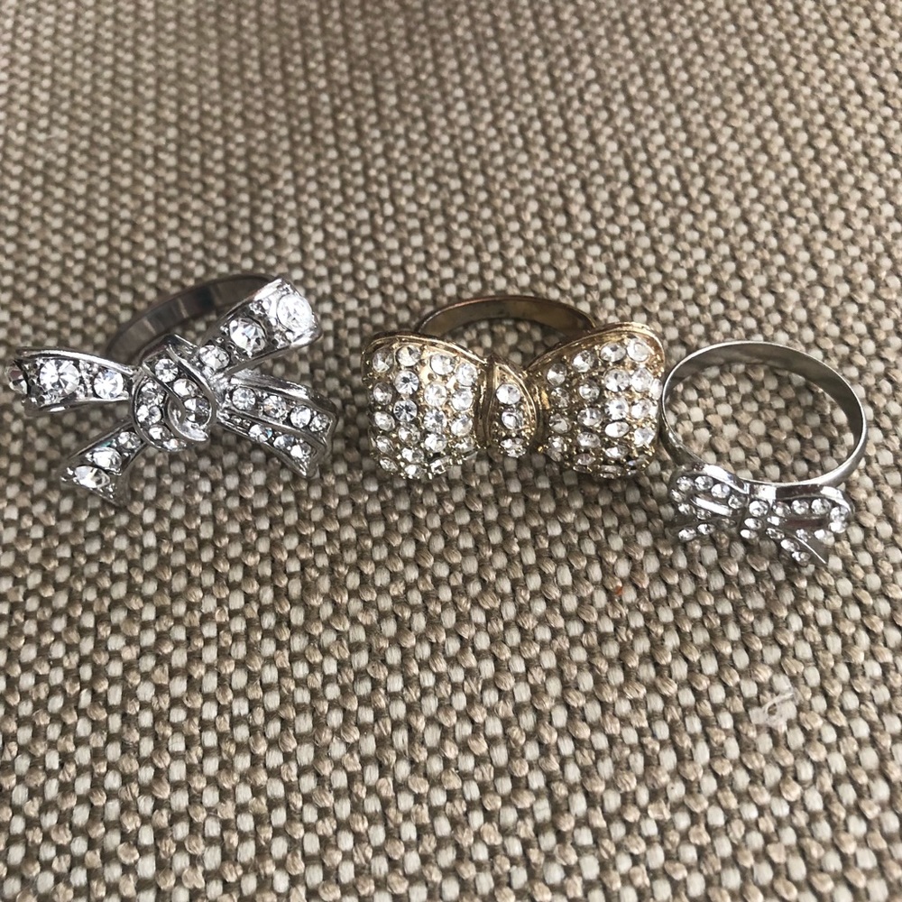 Set of 3 - Bow Rings